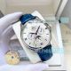 AAA replica Omega De Ville white dial moon phase automatic watch black leather strap (4)_th.jpg